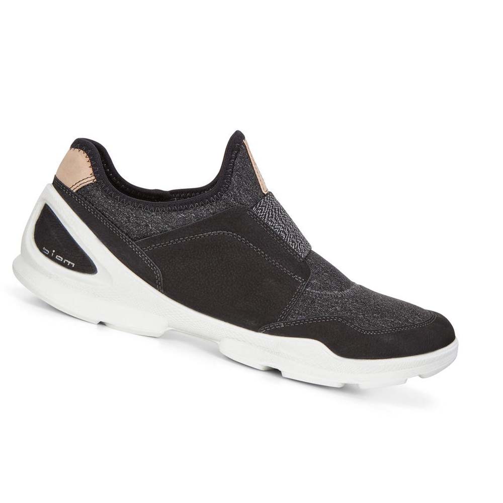 Women\'s Ecco Biom Street. Slip-on Sneakers Black | SG 212OKI